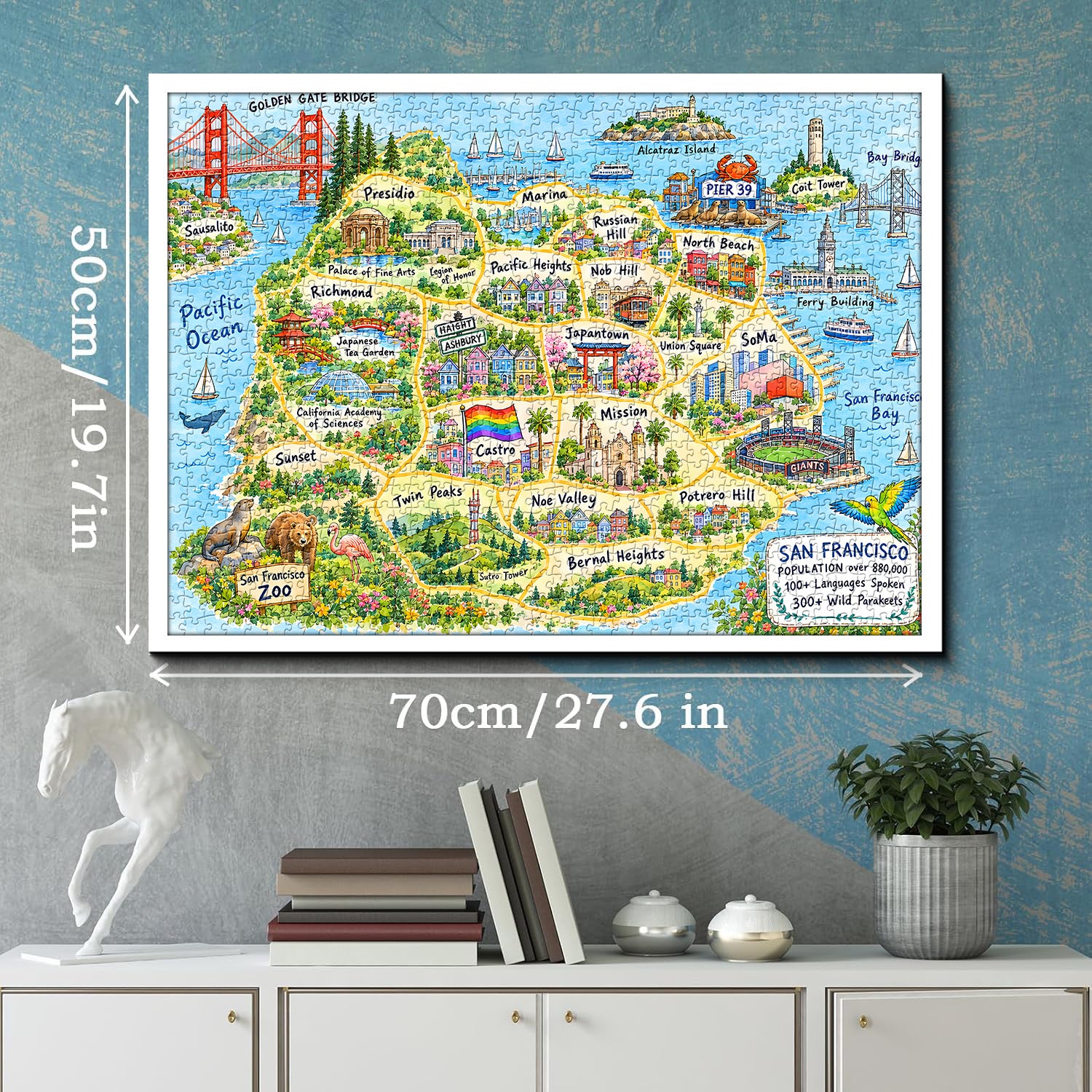 SF Illustrated Map Jigsaw Puzzle 1000 Pieces