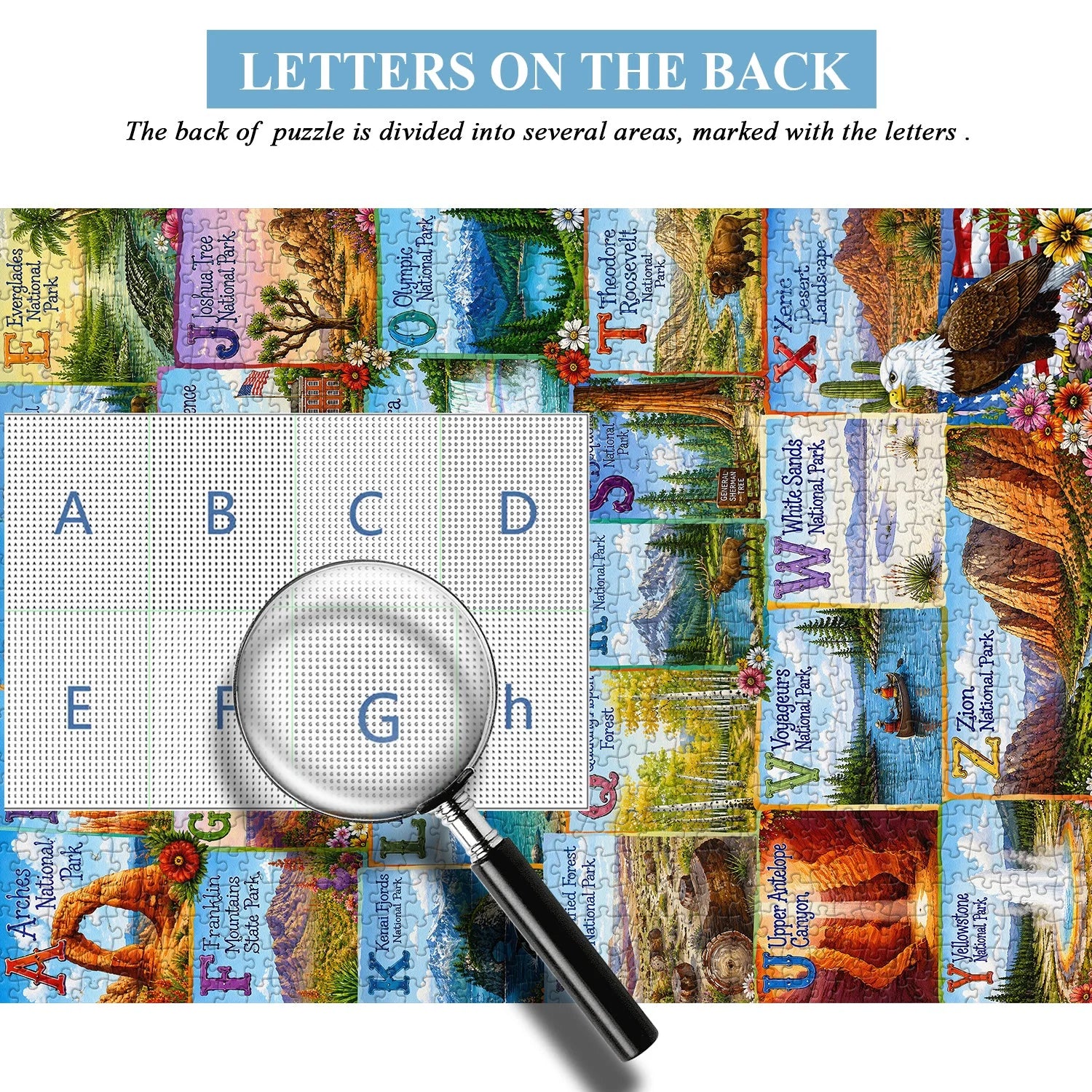 National Park Alphabet Jigsaw Puzzle 1000 Piece