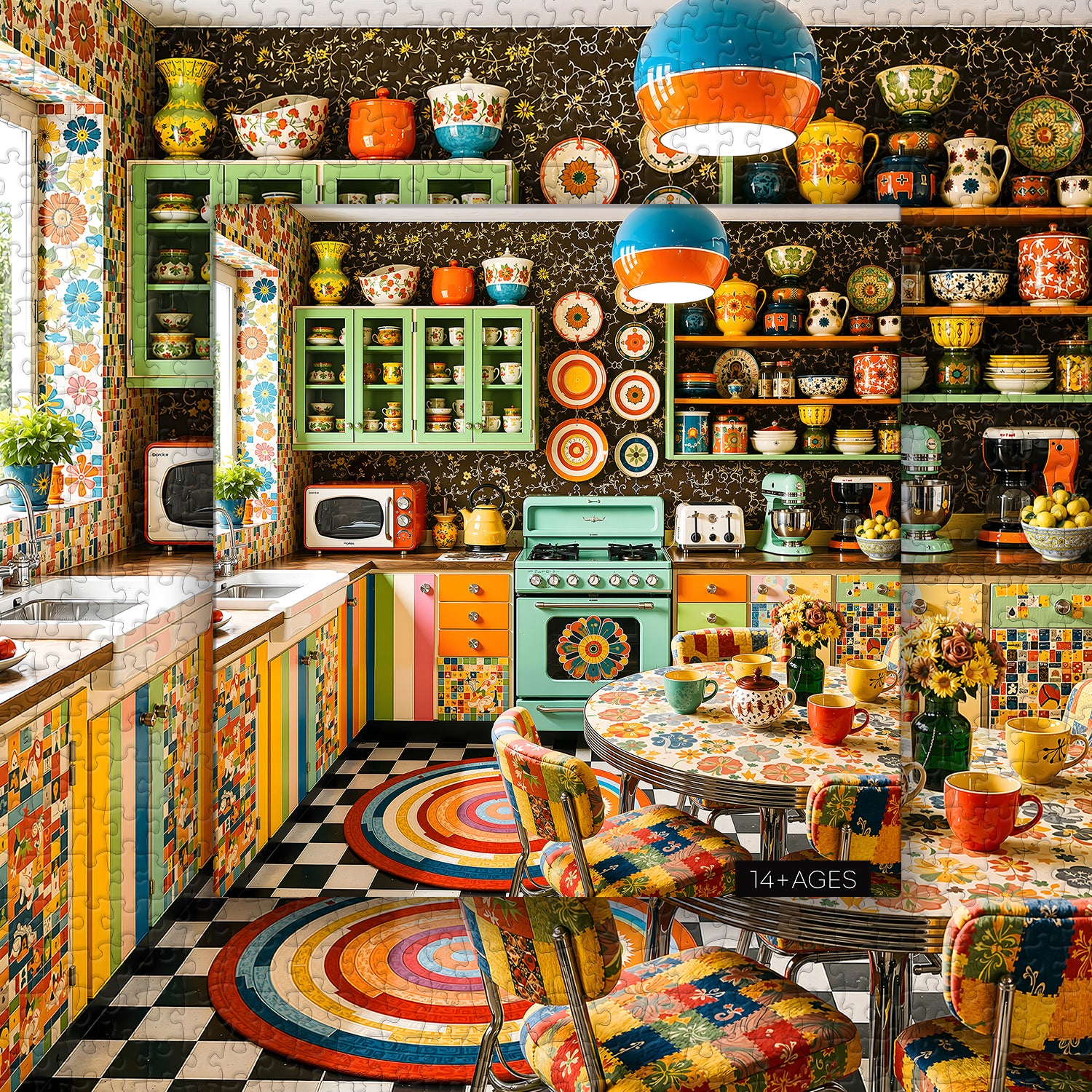 Mid-Century Color Kitchen Jigsaw Puzzle 1000 Pieces