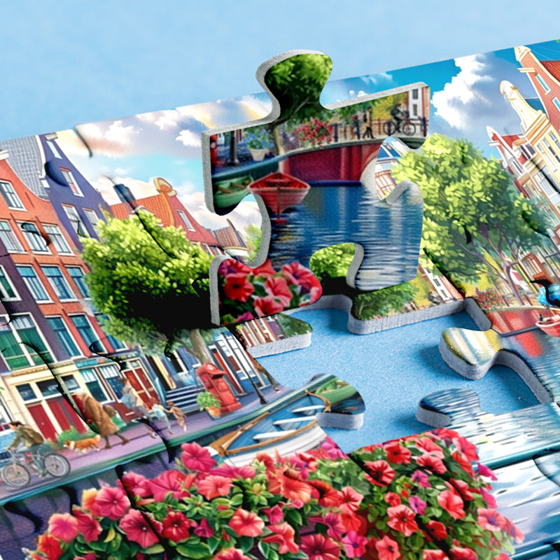 Charming Canal Jigsaw Puzzle 1000 Pieces