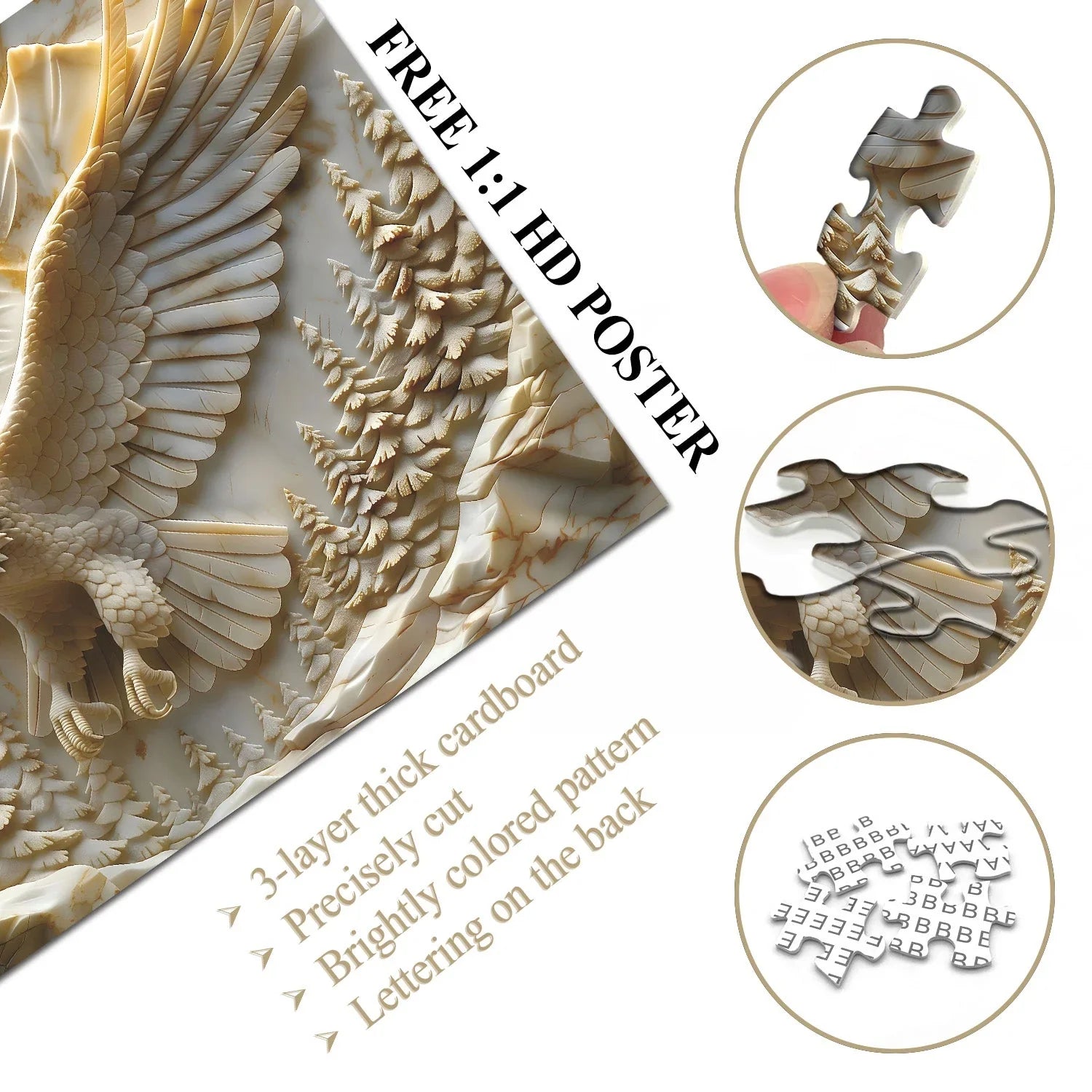 Wings of Marble Jigsaw Puzzle 1000 Pieces