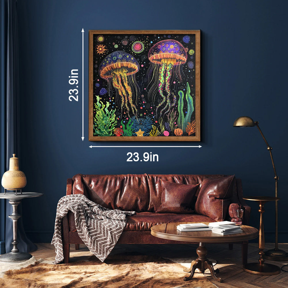 Dance of Brilliant Jellyfish Jigsaw Puzzle 1000 Pieces