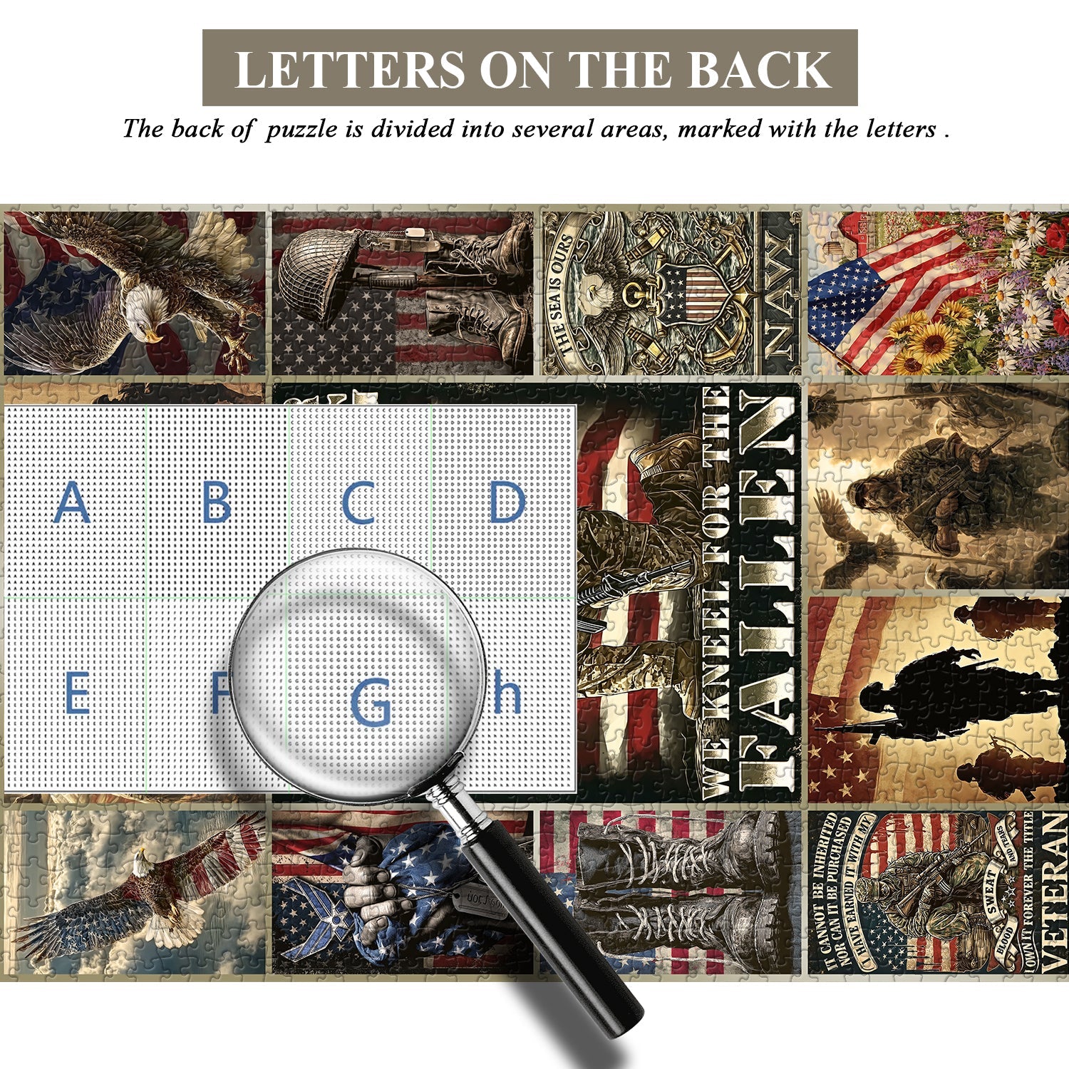 Patriot Veteran Eagle Flag Jigsaw Puzzle 1000 Pieces