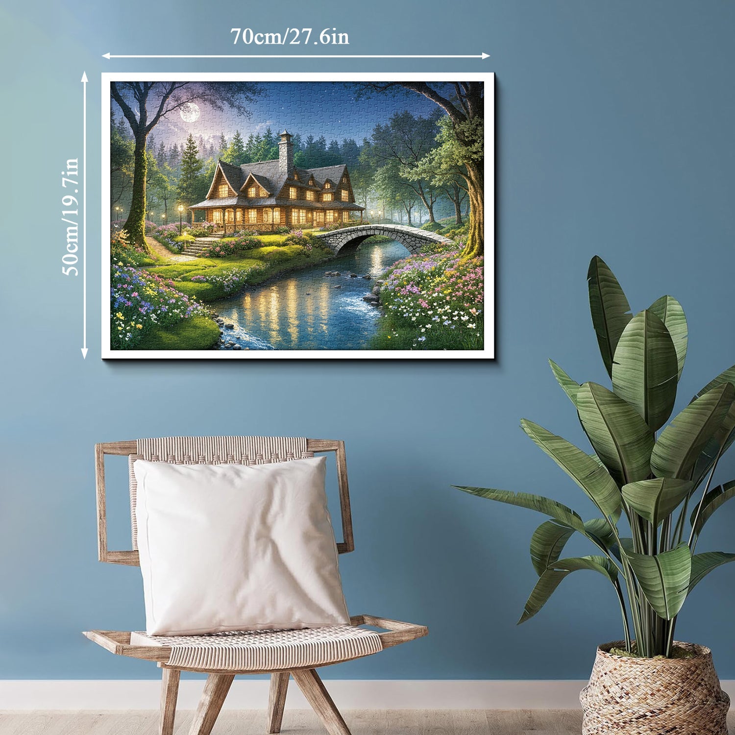 Twilight Cabin Glow Jigsaw Puzzle 1000 Pieces