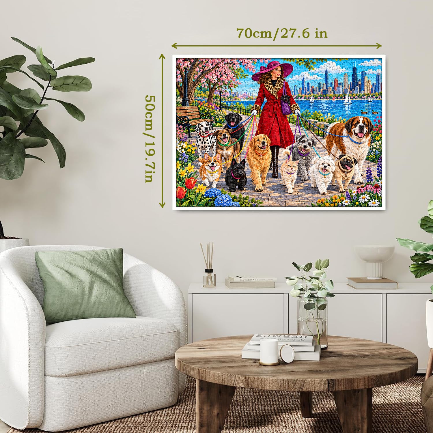 Lakeside Pet Stroll Jigsaw Puzzle 1000 Pieces