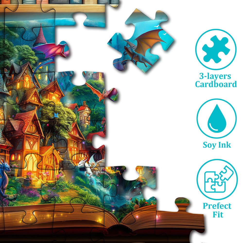 Enchanted Dragon Castle Jigsaw Puzzle 1000 Pieces