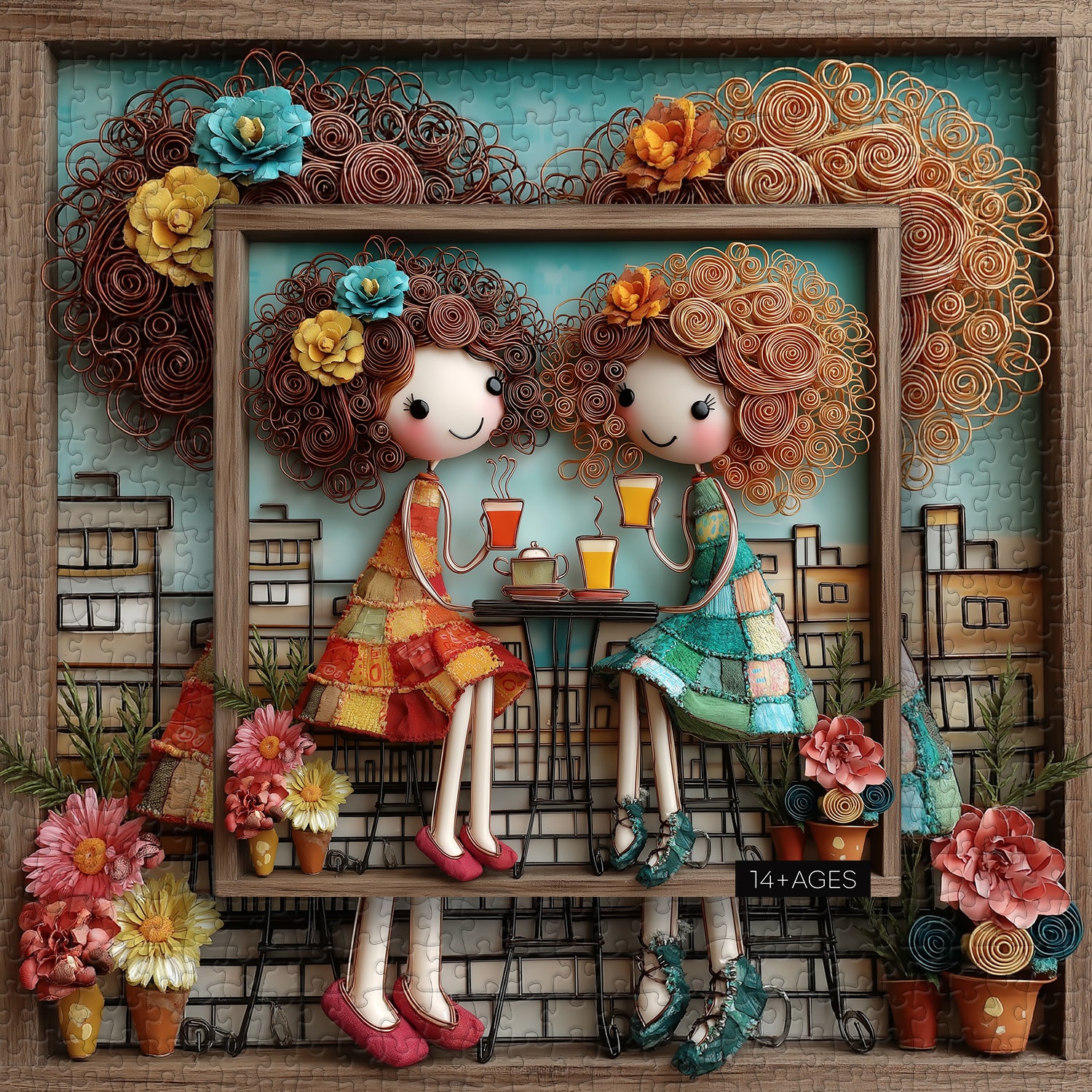 Sisters' Afternoon Tea Jigsaw Puzzle 1000 Pieces