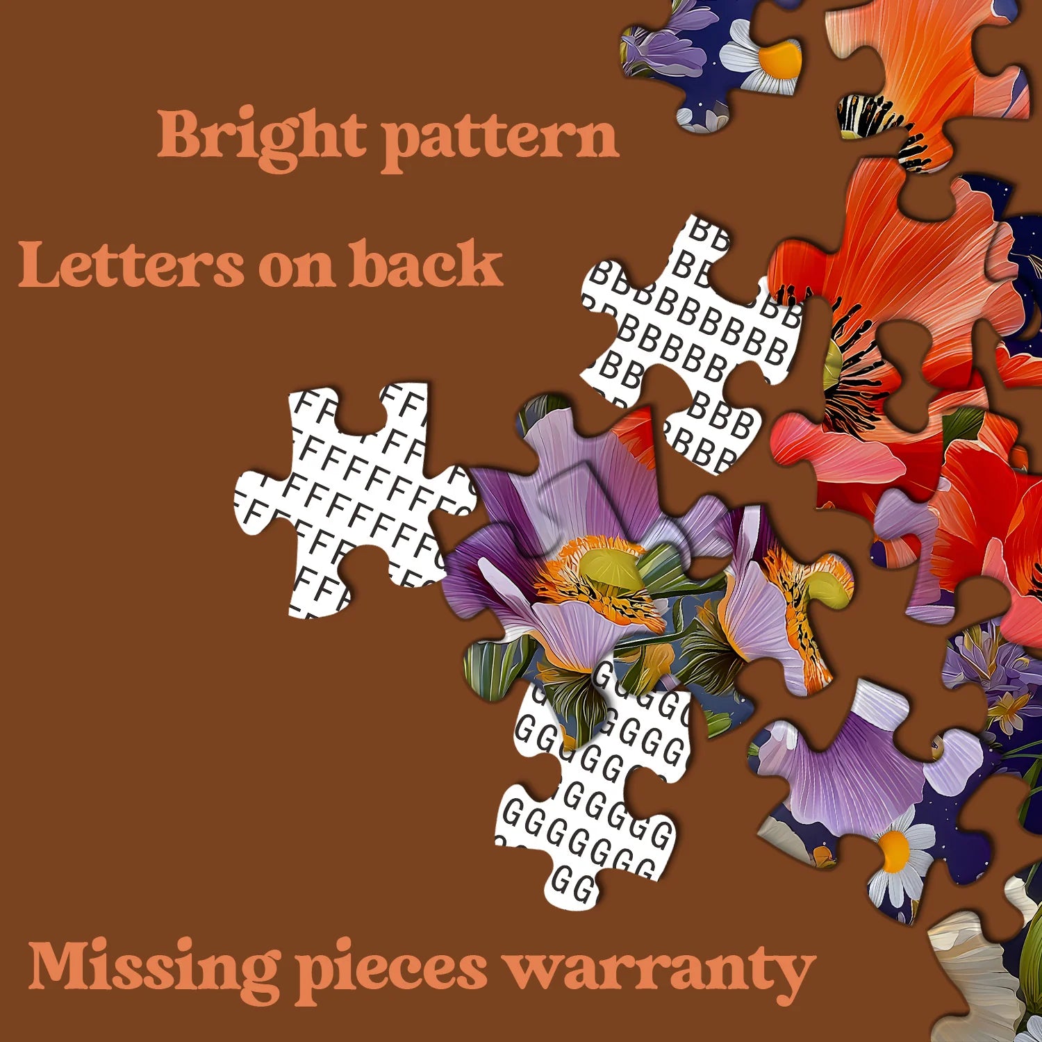 Golden Frame Florals Jigsaw Puzzle 1000 Pieces