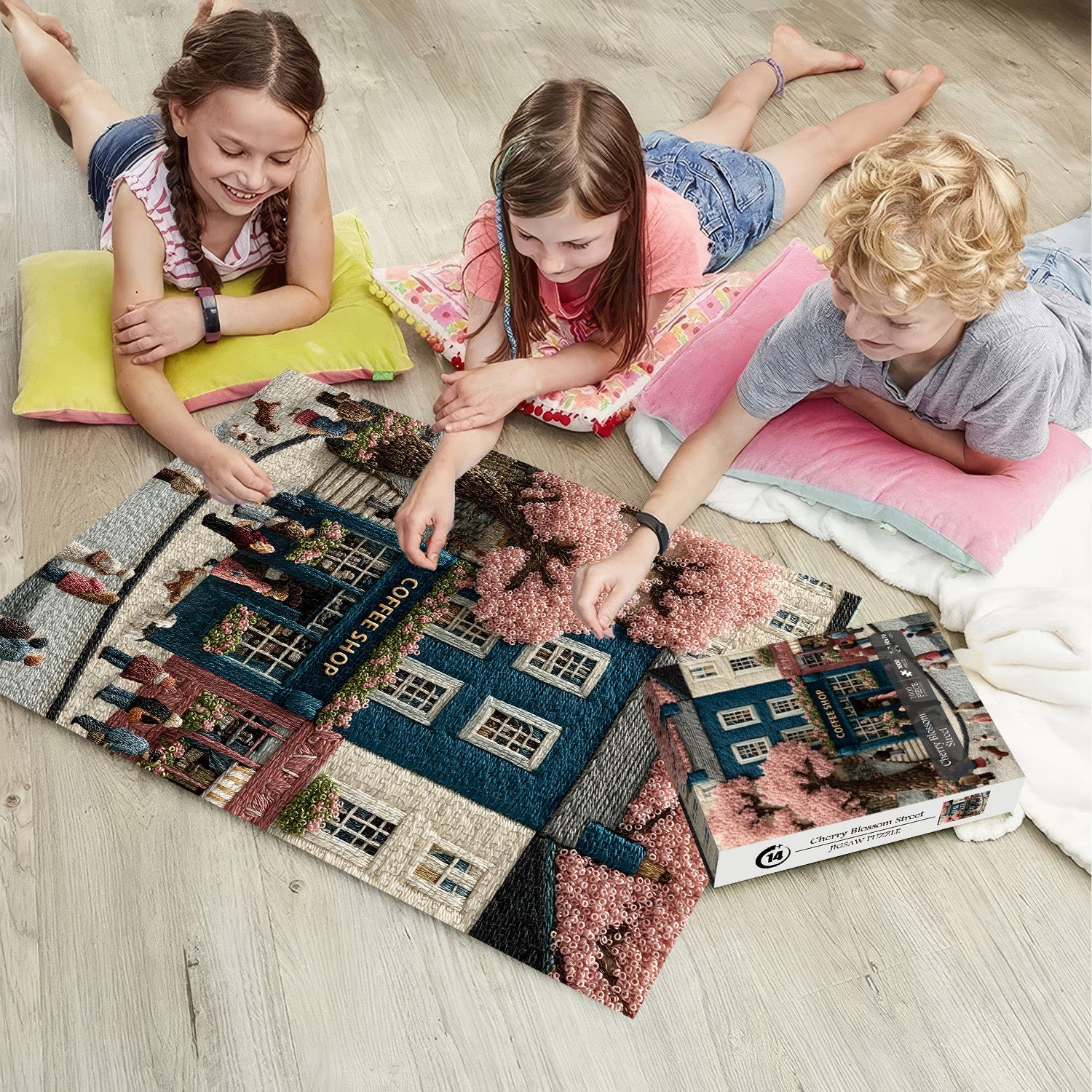 Cherry Blossom Street Jigsaw Puzzle 1000 Pieces