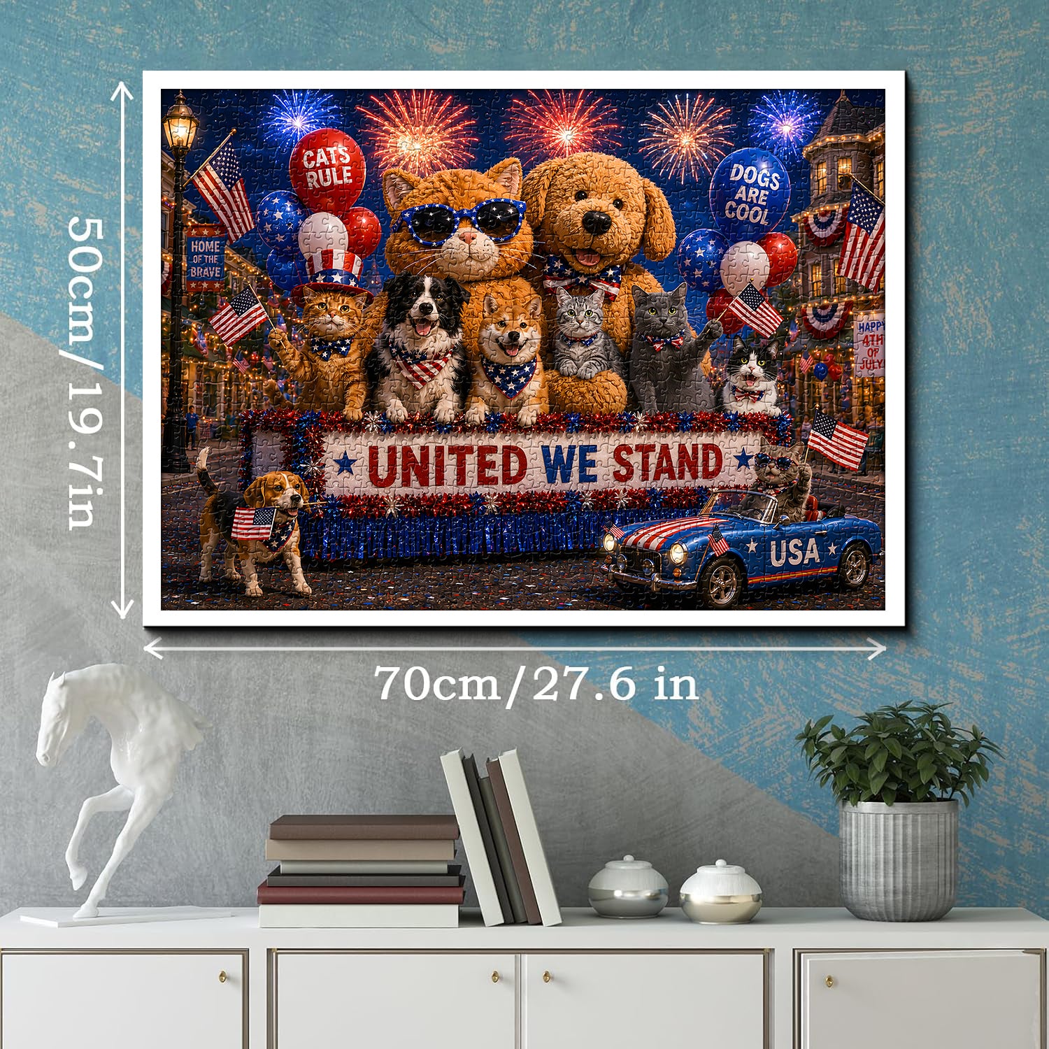 Parade Under Fireworks Jigsaw Puzzle 1000 Pieces
