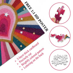 Rainbow Heart Jigsaw Puzzle 1000 Pieces
