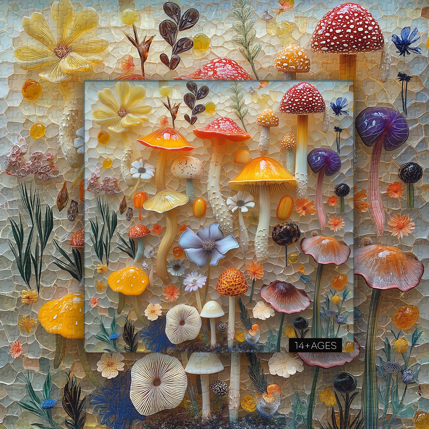 Mushrooms & Blooms Jigsaw Puzzle 1000 Pieces