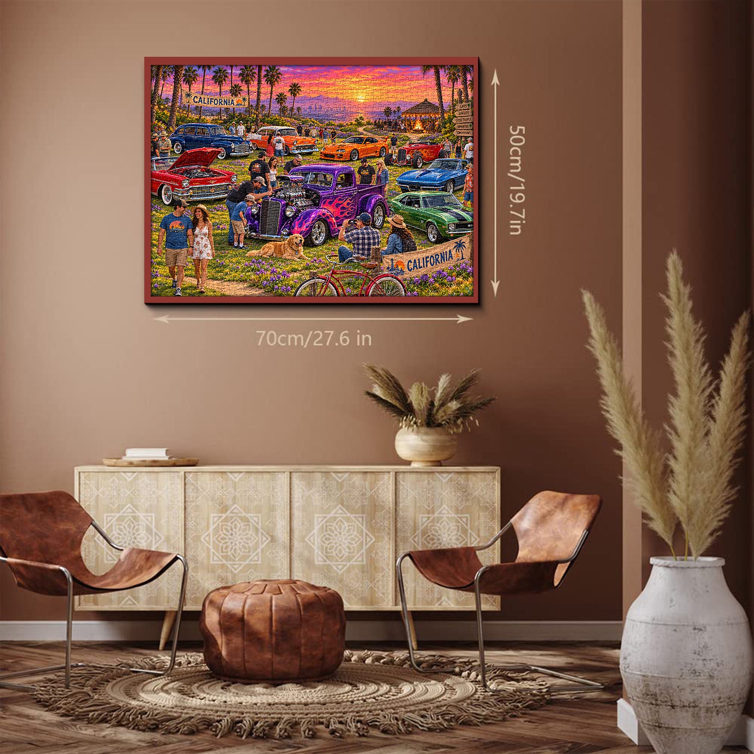 Sunset Car Meet Jigsaw Puzzle 1000 Pieces