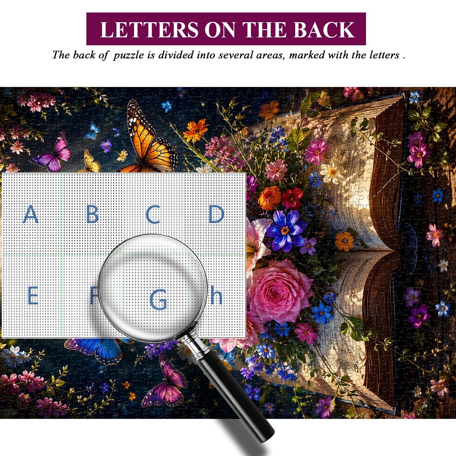 Book Blooms & Butterflies Jigsaw Puzzle 1000 Pieces