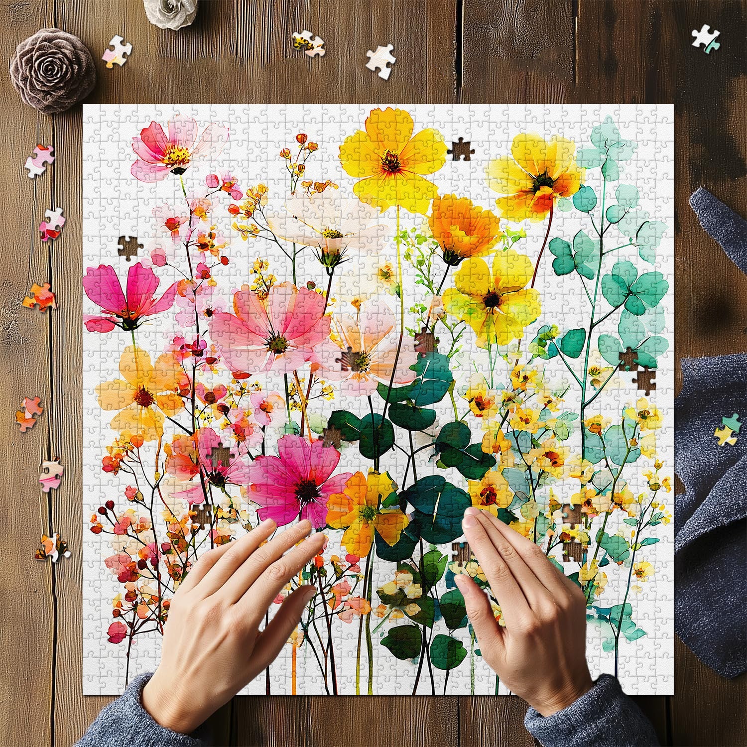 Pastel Wildflowers Jigsaw Puzzle 1000 Pieces