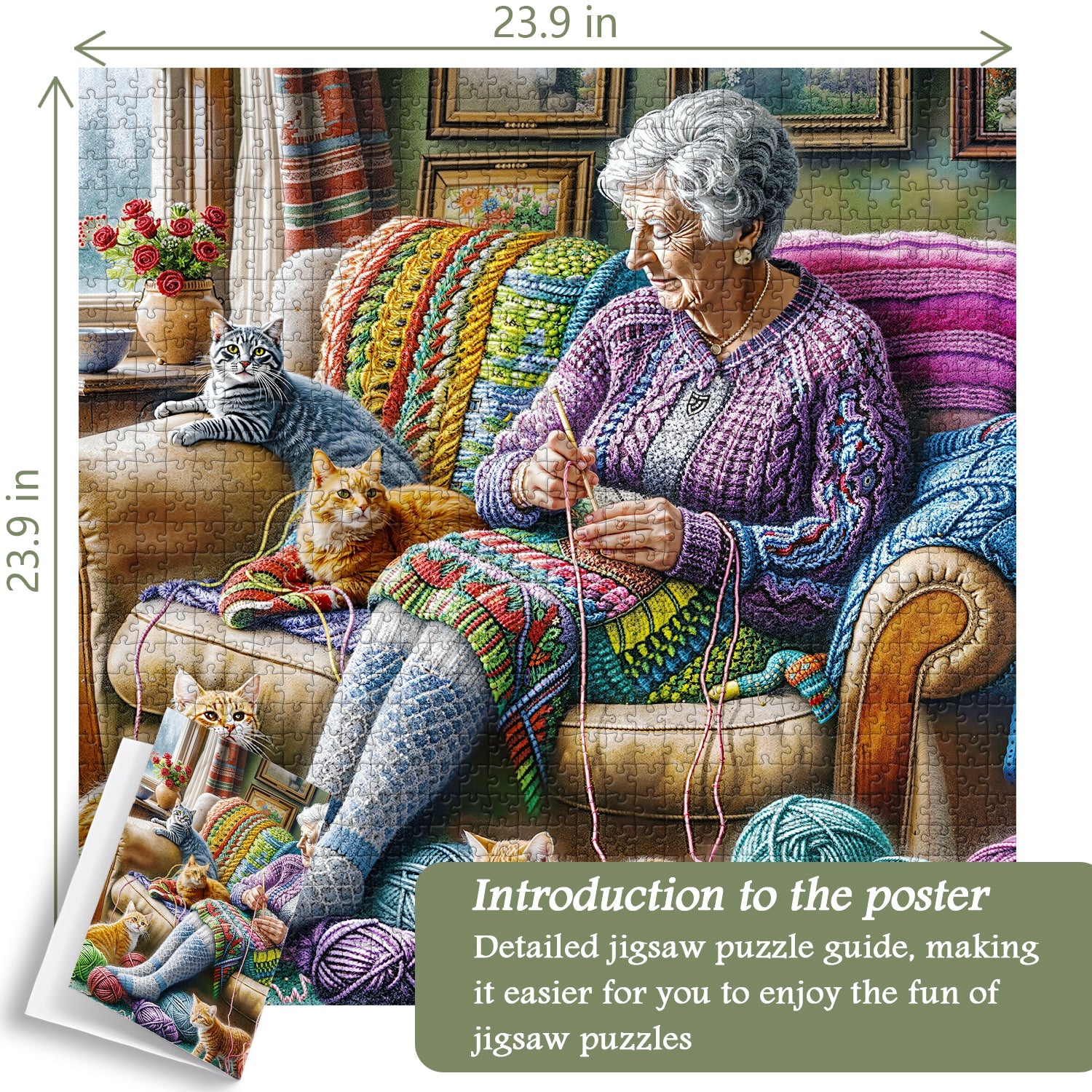 Grandma's Knitting Time Jigsaw Puzzle 1000 Pieces