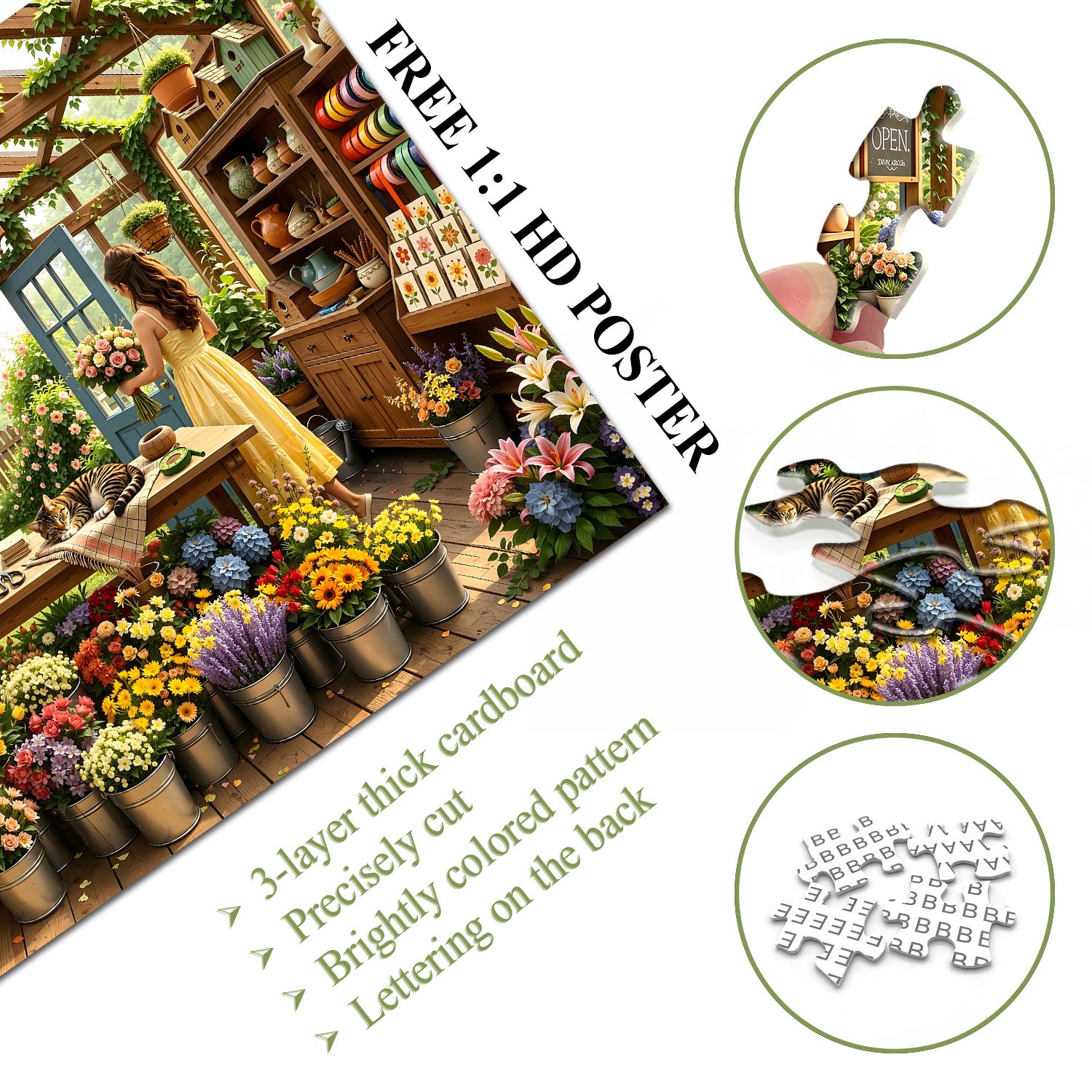 Puzzle Le Fleuriste de la Serre 1000 Pièces