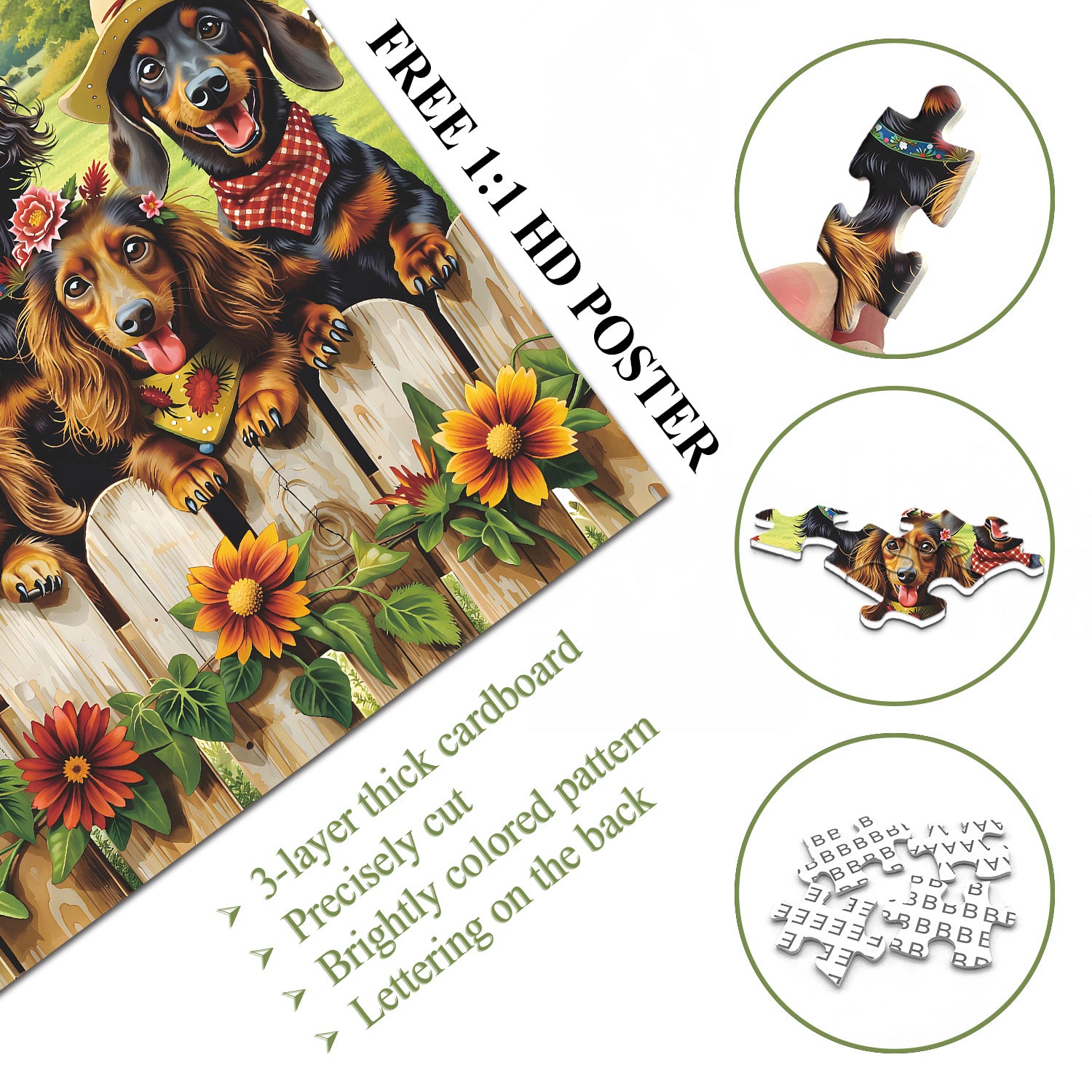 Dachshund Family Jigsaw Puzzle 1000 Pieces