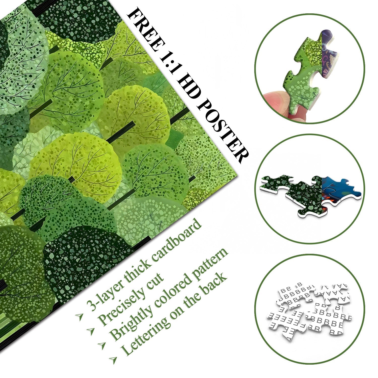 Puzzle del sentiero verdeggiante, 1000 pezzi