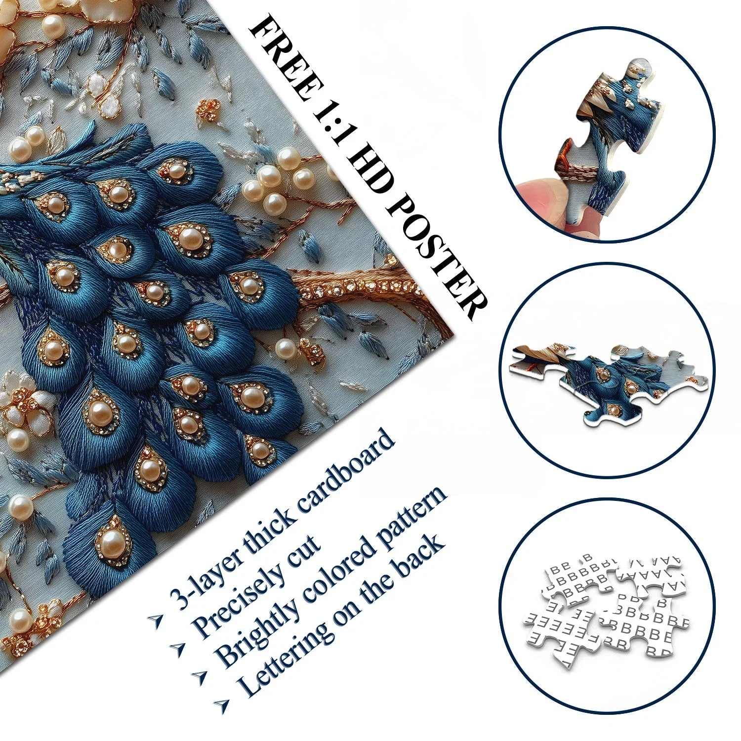 Perlengefieder-Puzzle 1000 Teile