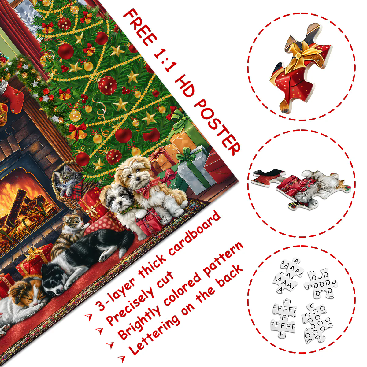 Cozy Christmas Advent Calendar Jigsaw Puzzle 1000 Pieces