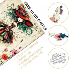 Flower Hat Lady Jigsaw Puzzle 1000 Pieces