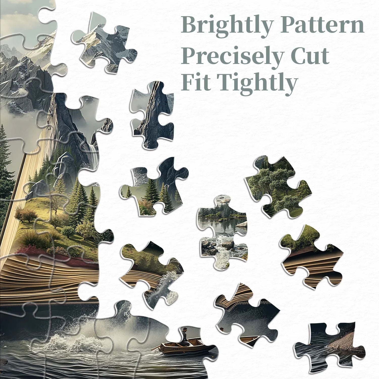 Mountains In Book Jigsaw Puzzle 1000 Pieces