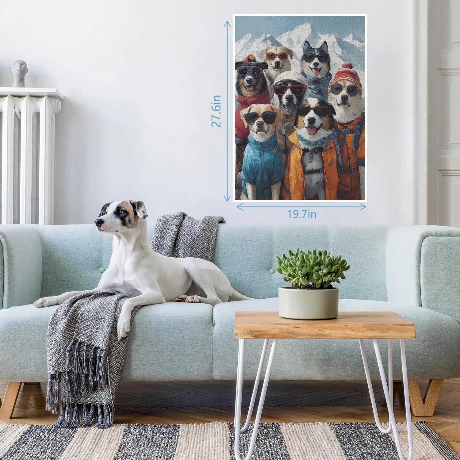 Équipe de ski dog puzzle 1000 pièces