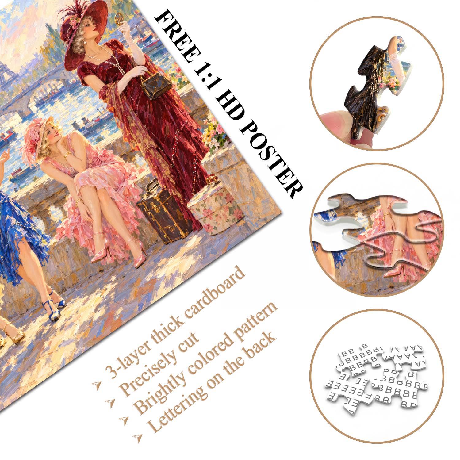 Parisian Flappers Jigsaw Puzzle 1000 Pieces