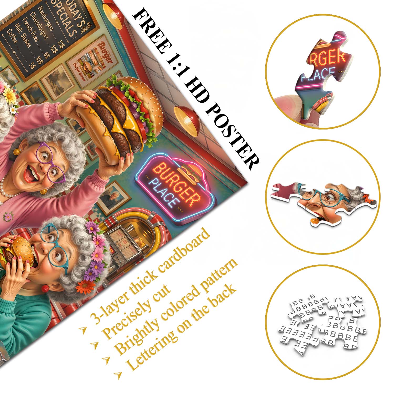 Burger Celebration Jigsaw Puzzle 1000 Pieces