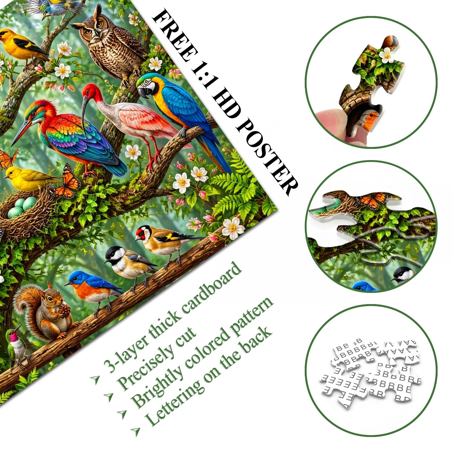 Blossom Tree Wildlife Jigsaw Puzzle 1000 Pieces