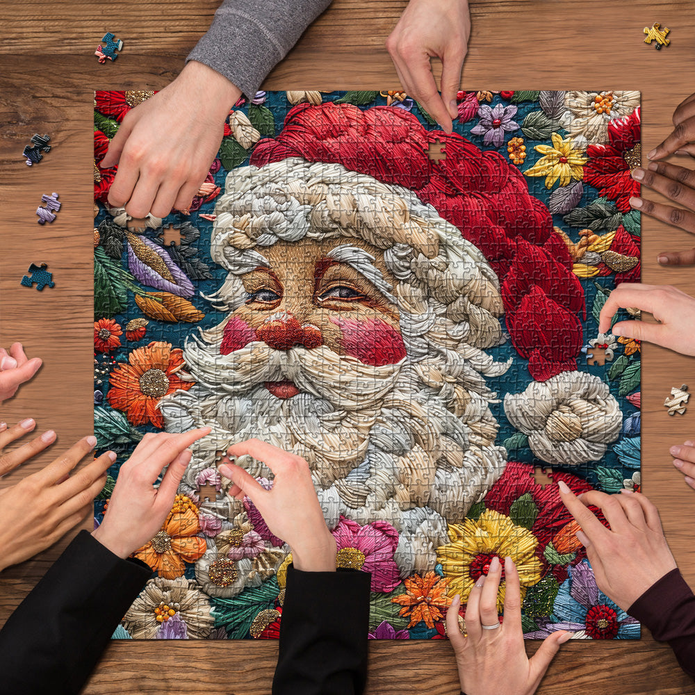 Glittering Santa Claus Jigsaw Puzzles 1000 Pieces