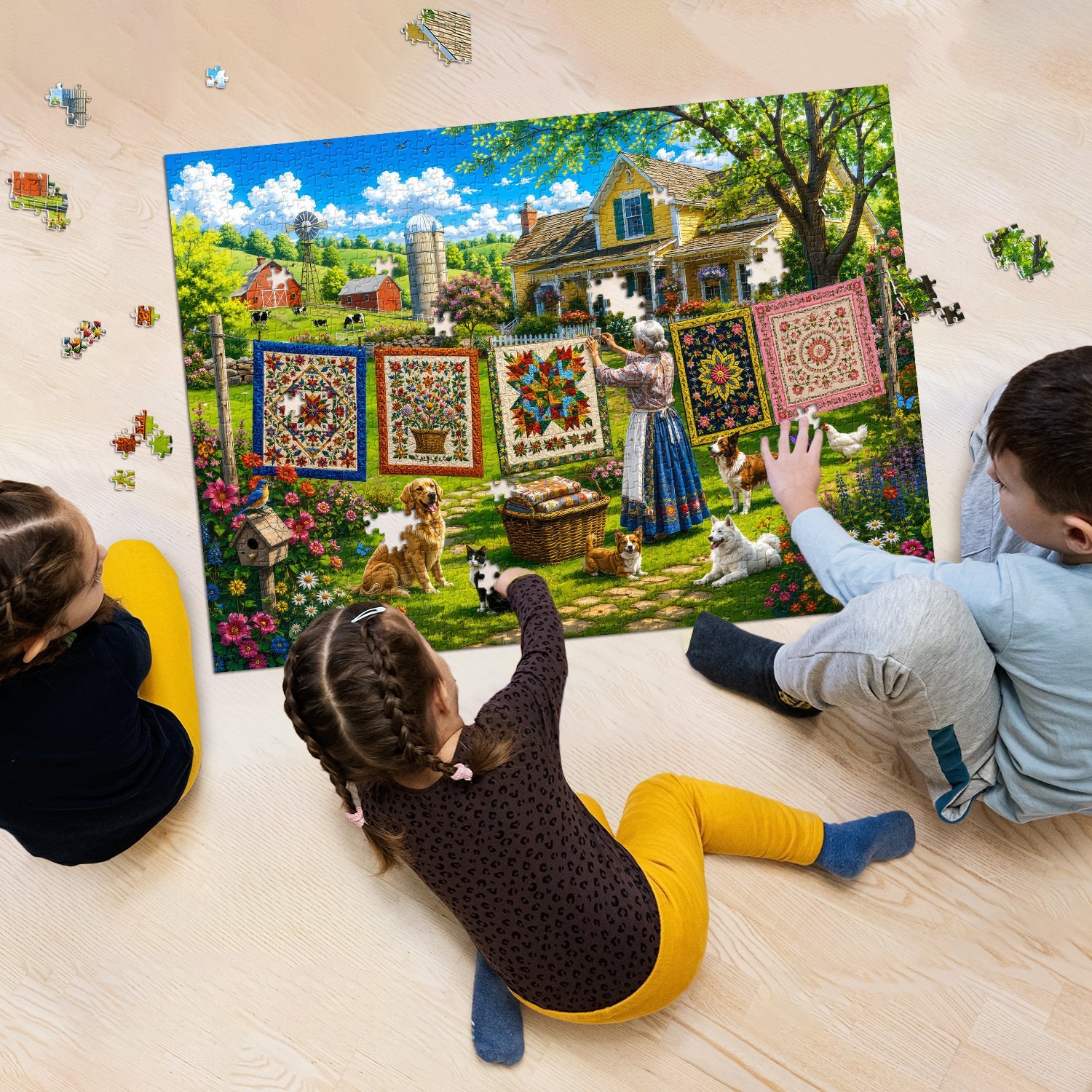 Puzzle Farm Quilting Time 1000 pezzi