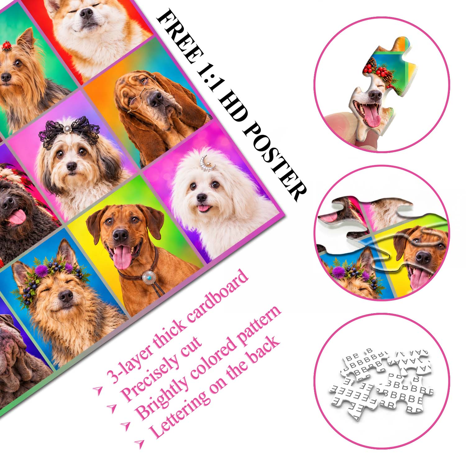 Fancy Dog Crew Jigsaw Puzzle 1000 Pieces