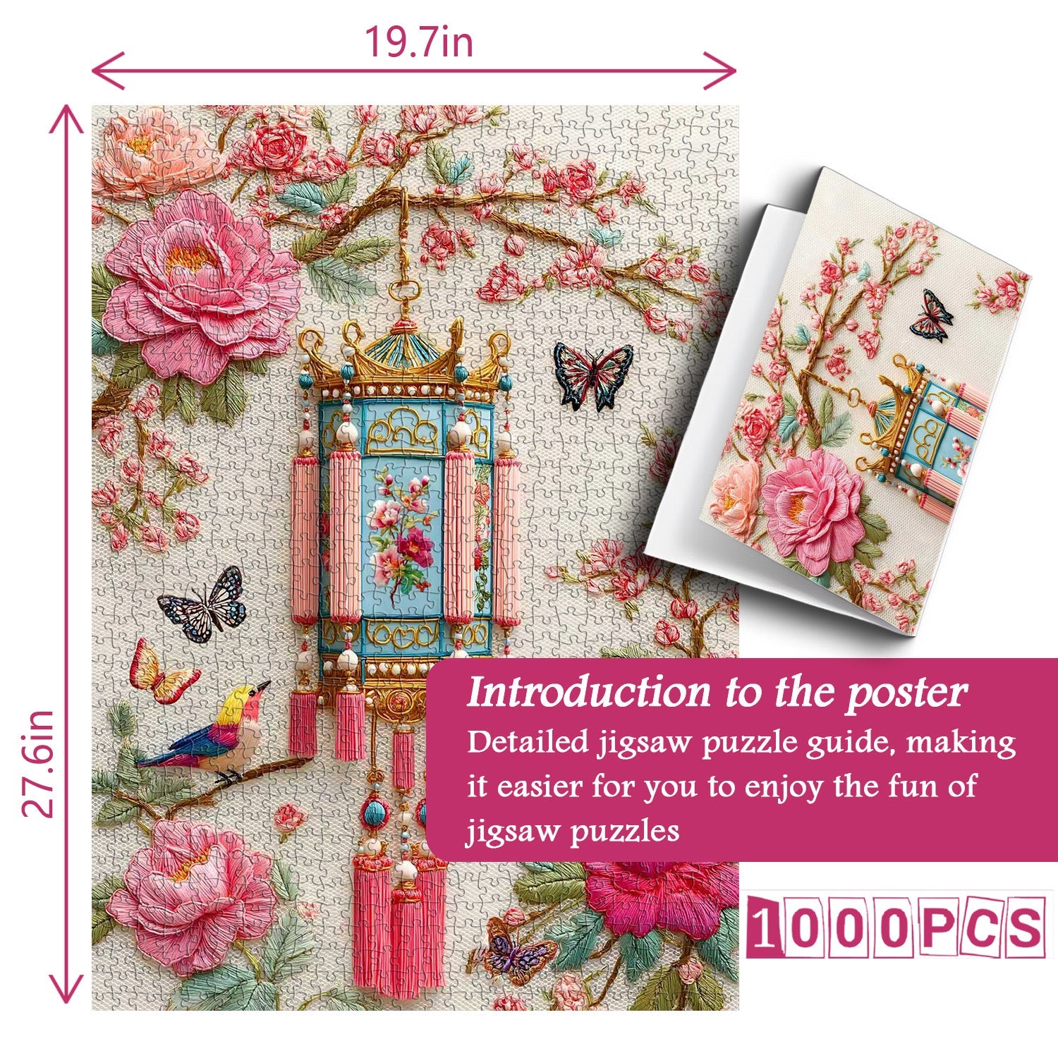 Puzzle con lanterna ricamata, 1000 pezzi
