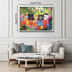 I gatti dormono in primavera Puzzle da 1000 pezzi