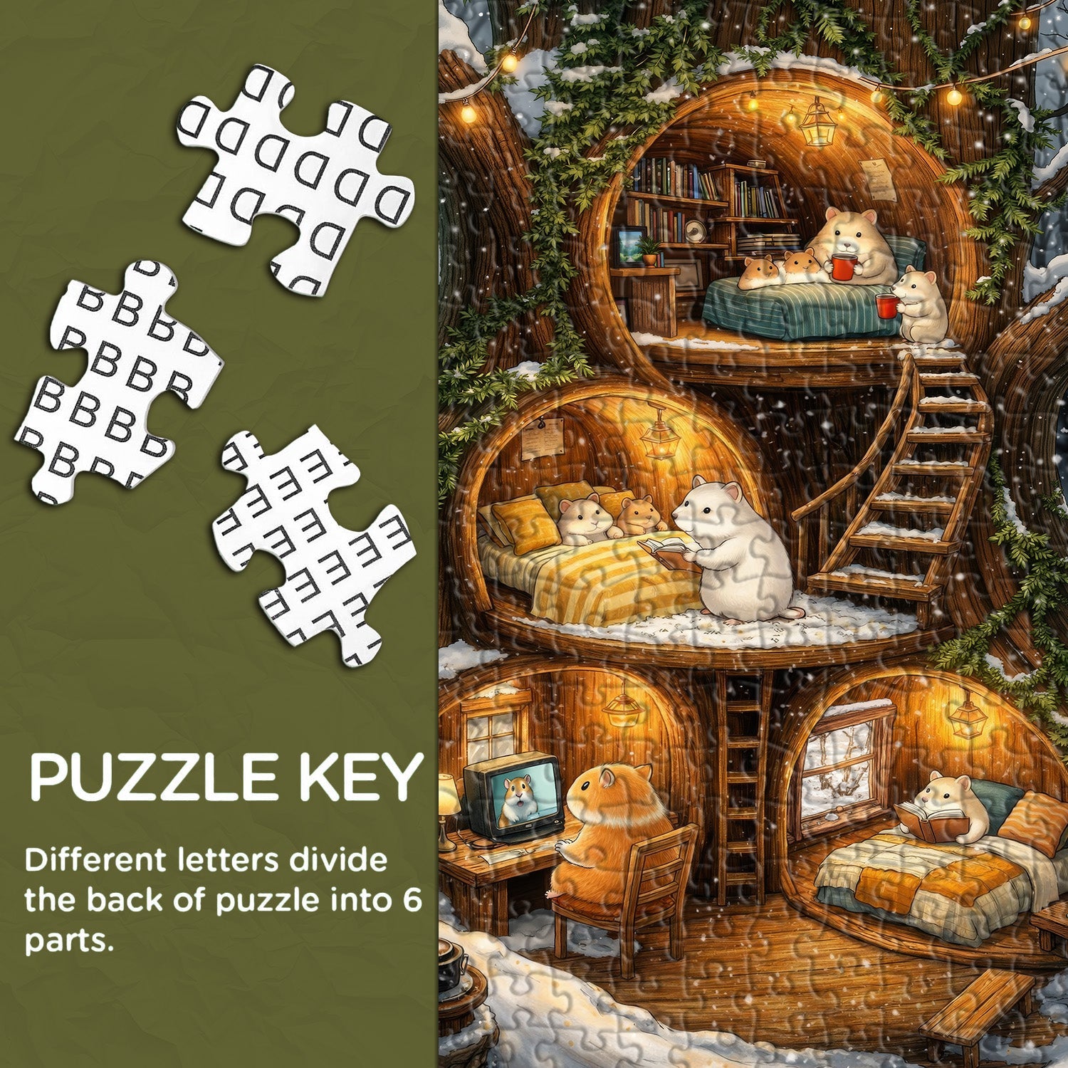 Cozy Mouse Hut Jigsaw Puzzle 1000 Pieces