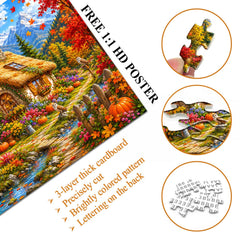 Herbst-Kürbis-Cottage-Puzzle, 1000 Teile