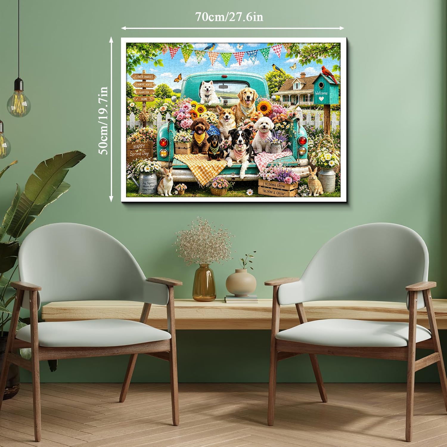 Truck Full Puppies Jigsaw Puzzle 1000 Pieces