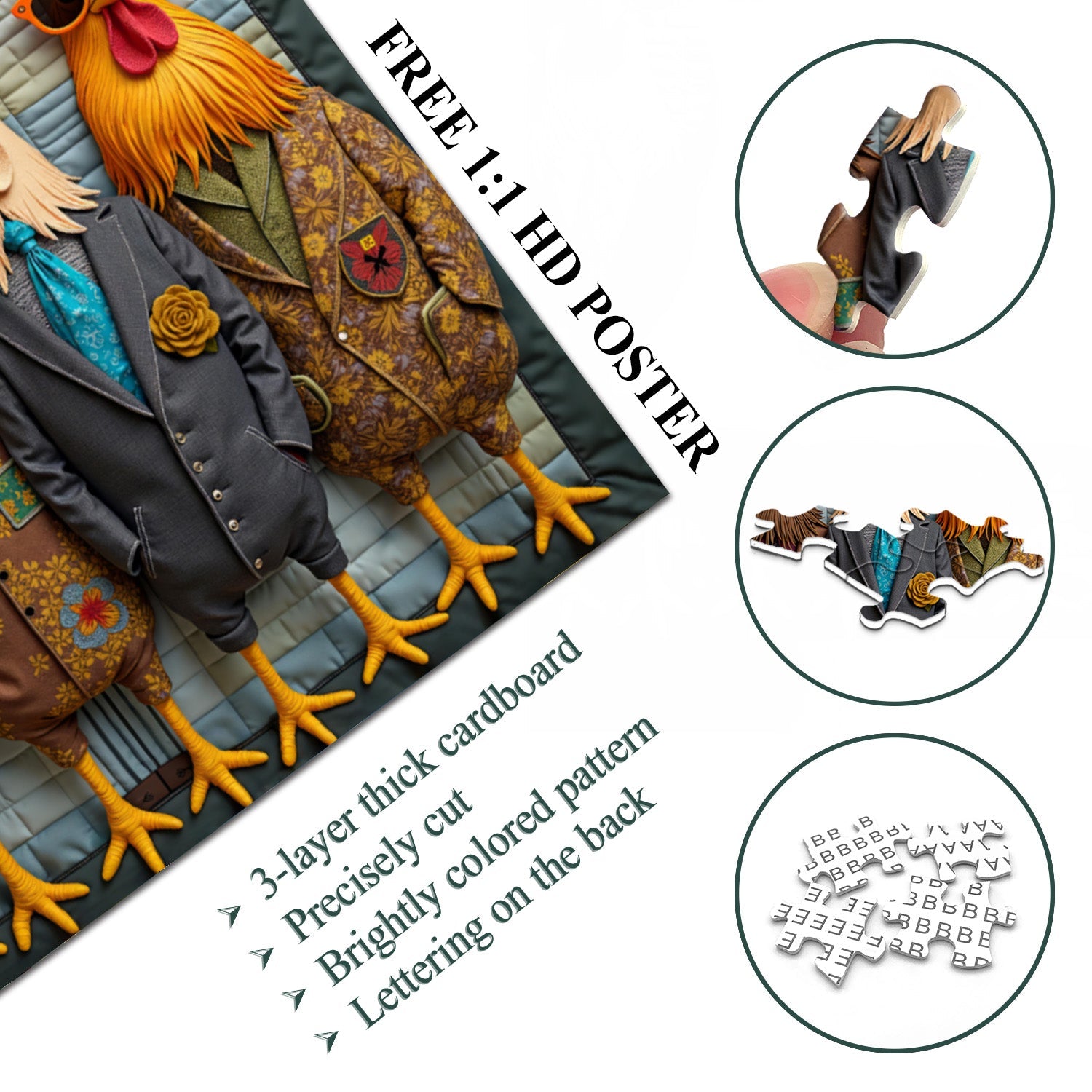 Runway Roosters Puzzle 1000 Teile