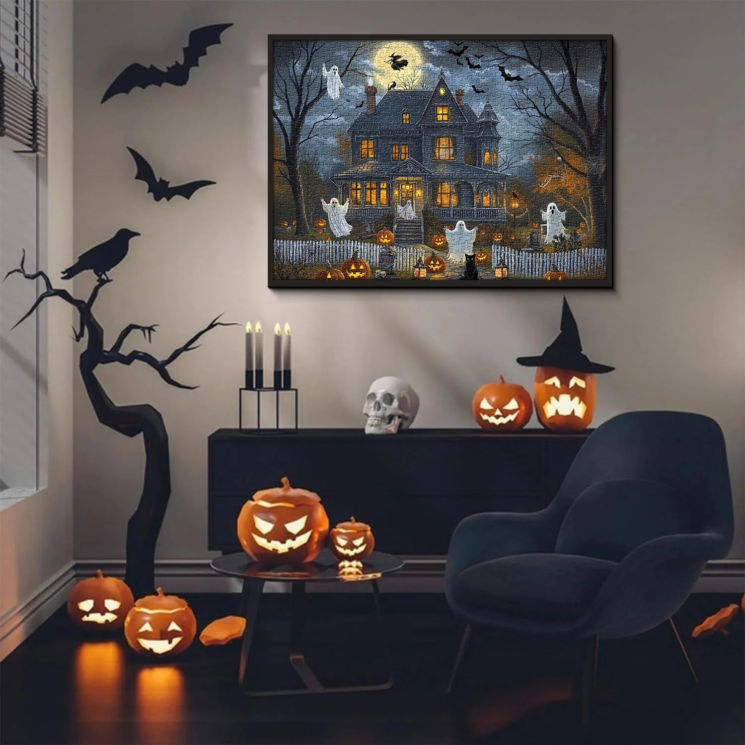 Mitternacht Haunted House Jigsaw Puzzle 1000 Stücke