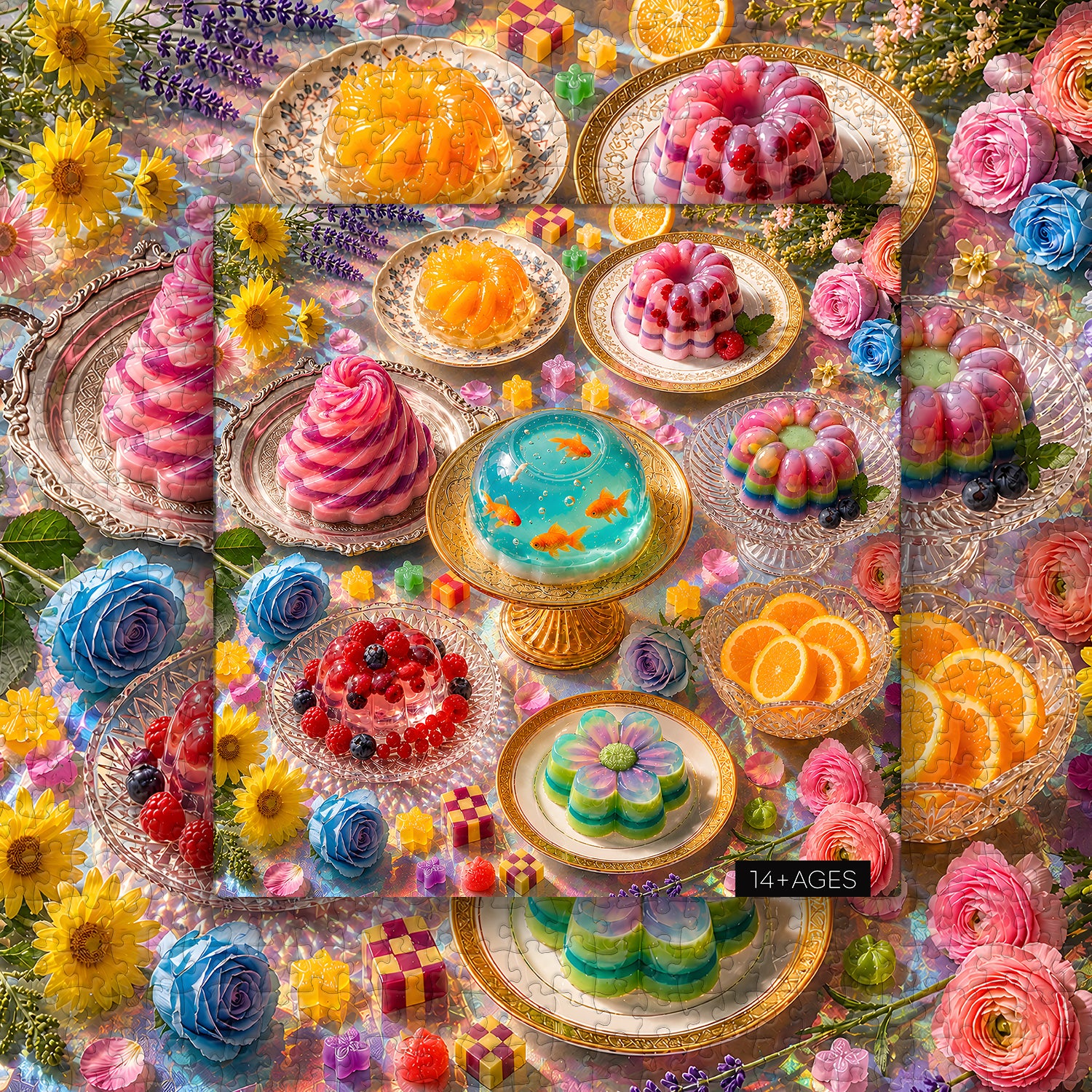 Translucent Vintage Jelly Feast Jigsaw Puzzle 1000 Pieces