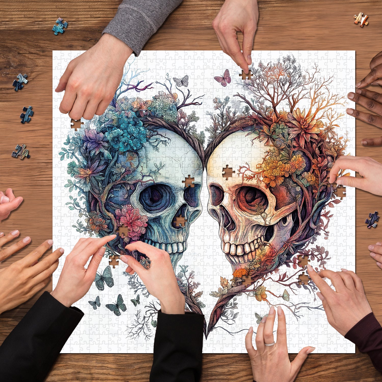 Heart of Skulls Jigsaw Puzzles 1000 Pieces