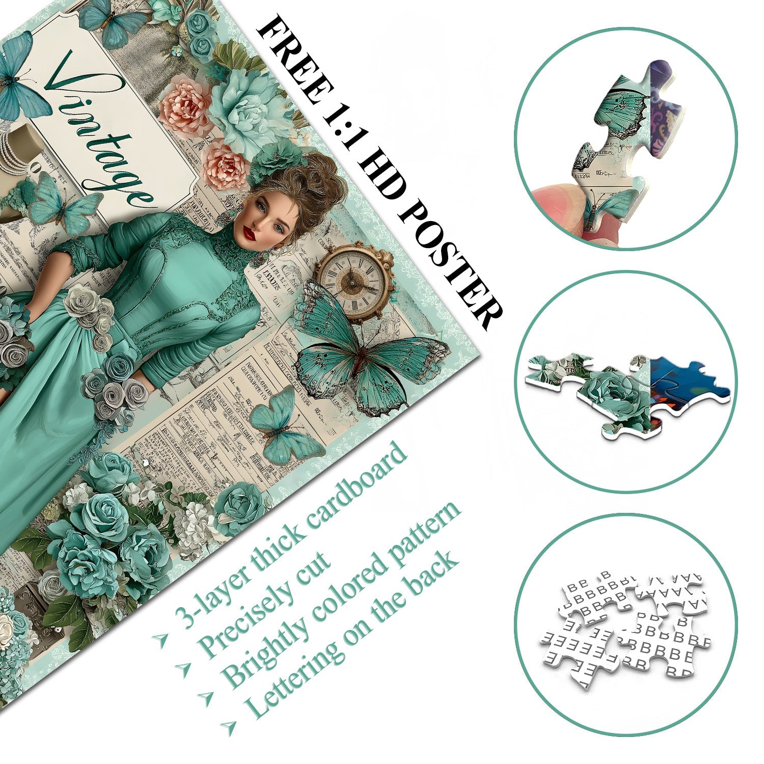 Puzzle Élégance Vintage 1000 pièces