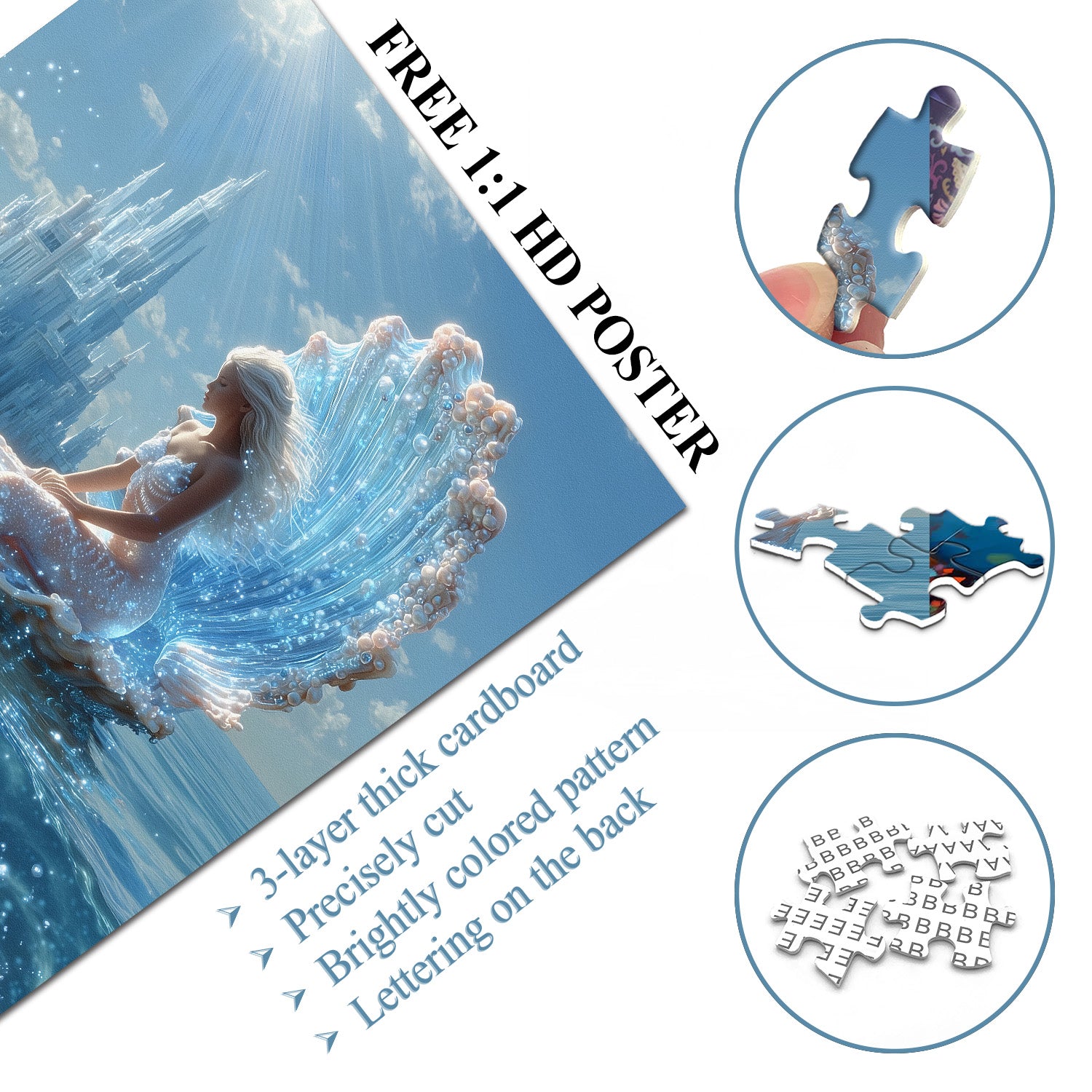 Sunlit Mermaid Jigsaw Puzzle 1000 Pieces