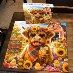 Sunshine Moo Jigsaw Puzzle 1000 Pieces