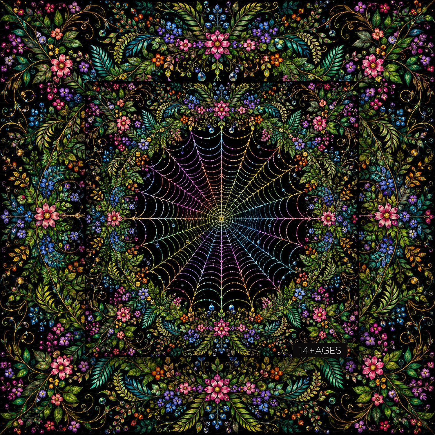 Floral Spiderweb Jigsaw Puzzle 1000 Pieces