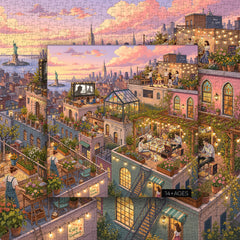 Dusk Rooftops Jigsaw Puzzle 1000 Pieces