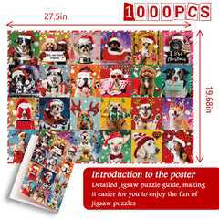 Christmas Dogs Jigsaw Puzzle 1000 Pieces