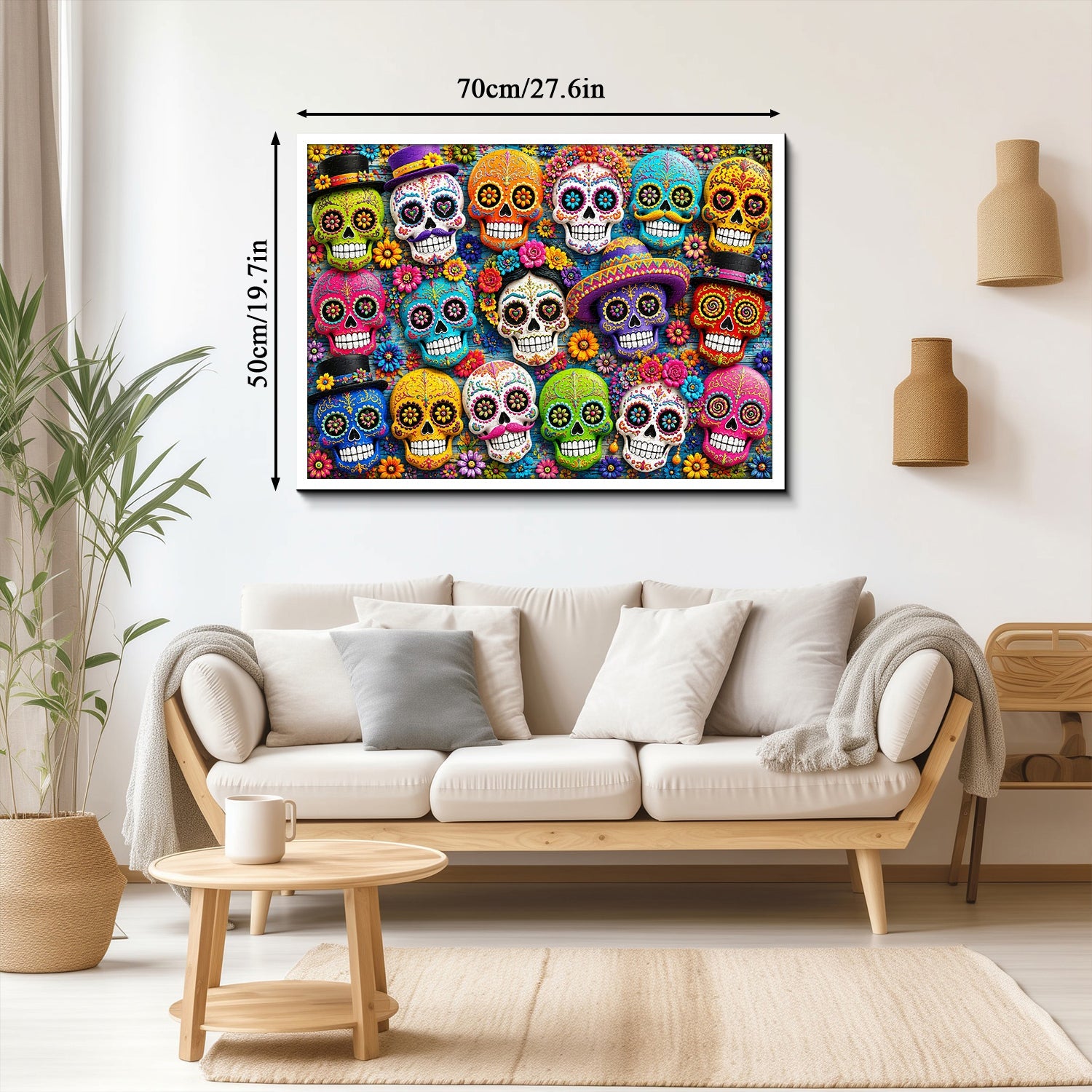 Colourful Sugar Skull Jigsaw Puzzle 1000 Pieces